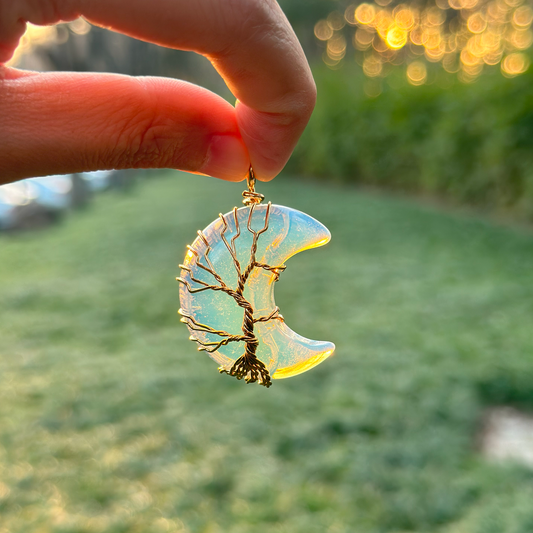 Healing Moonstone Tree Necklace
