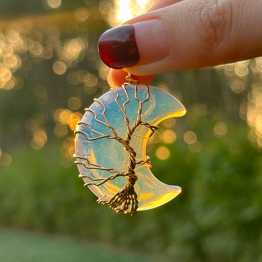Healing Moonstone Tree Necklace
